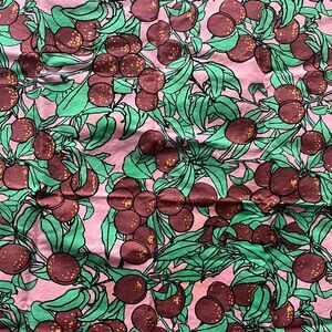 Pink and Green Fruit Patterned Fabric